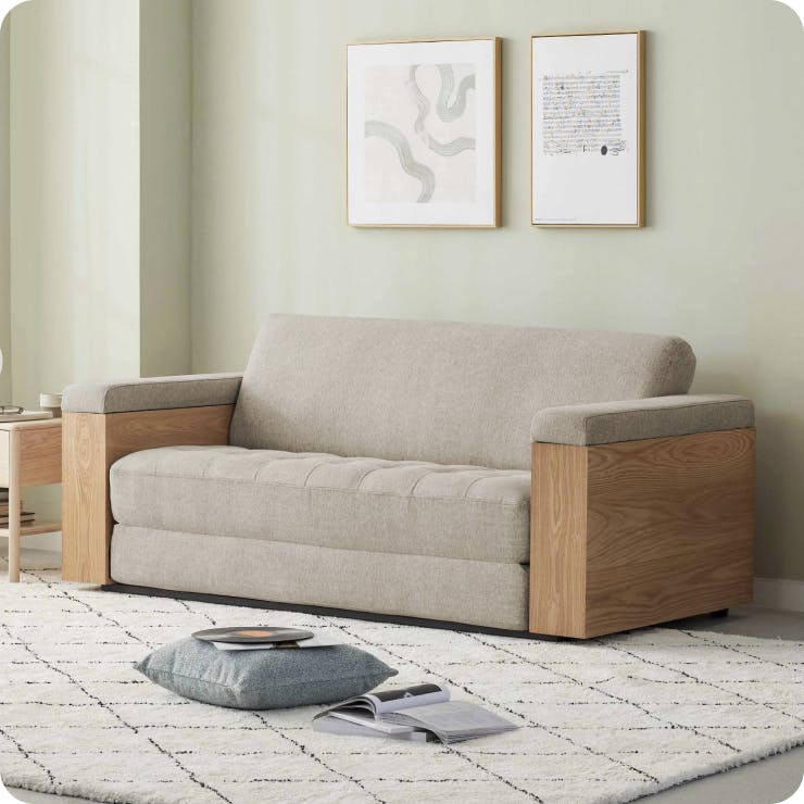 rio timber sofa bed